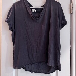 Maternity - La Miel Women's Dark Gray V-Neck Top